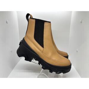 NWOB SOREL Leather Brex Chelsea Waterproof Boots Lug Sole LL6060-253
